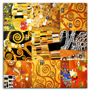 Obraz Gustav Klimt abstrakcja 90x90cm