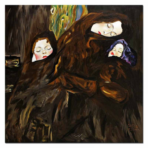 Obraz Klimt Matka z dziećmi 90x90cm