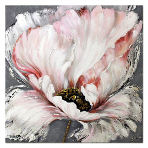 Obraz kwiat nowoczesny pastel 90x90cm