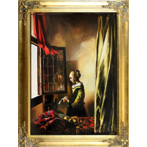 Obraz Johannes Vermeer dziewczyna czytająca list przy otwartym oknie 64x84cm