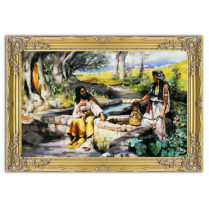 Obraz Chrystus i Samarytanka 78x108cm