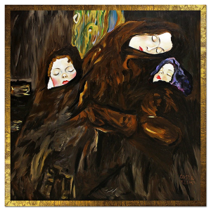 Obraz Gustav Klimt Matka z dziećmi 137x137cm