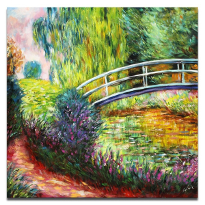 Obraz Claude Monet "Japoński mostek" 100x100cm
