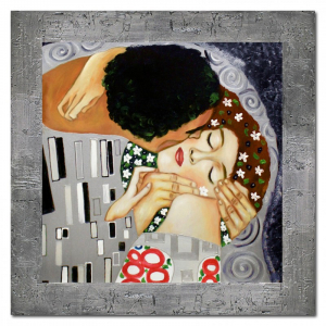 Obraz Klimt Pocałunek 78x78cm