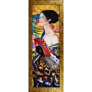 Obraz Gustav Klimt Dama z wachlarzem 68x168cm