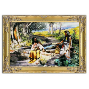 Obraz Chrystus i samarytanka 64x84cm