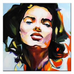 Obraz Francoise Nielly abstrakcja twarz 120x120cm