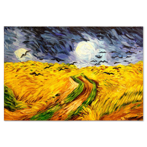 Obraz Vincent van Gogh "Kruki nad łanem zboża" 80x120cm