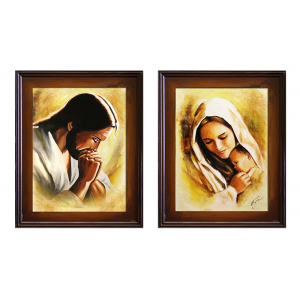Obraz Chrystus i Maryja 37x47cm x 2
