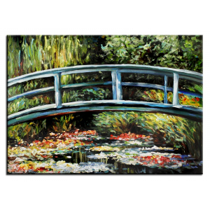 Obraz Japoński mostek Claude Monet 50x70cm