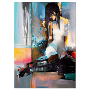 Obraz abstrakcja kobieta110x150cm