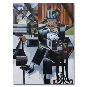 Obraz Juan Gris "Man in a Cafe" 90x120cm