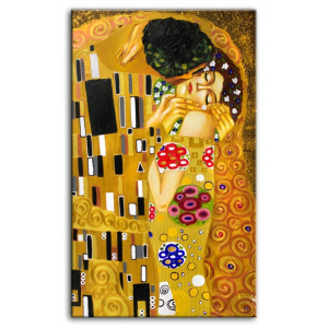 Obraz Gustav Klimt Pocałunek 73x116cm