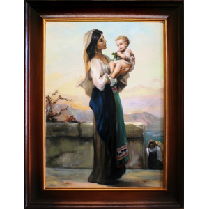 Obraz Adolphe Jourdan Madonna z Dzieciątkiem 63x84cm