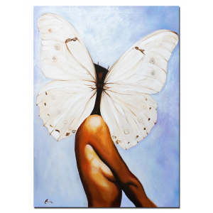 Obraz kobieta motyl 50x70cm