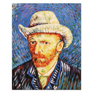 Obraz Vincent van Gogh "Autoportret w szarym pilśniowym kapeluszu" 50x70cm