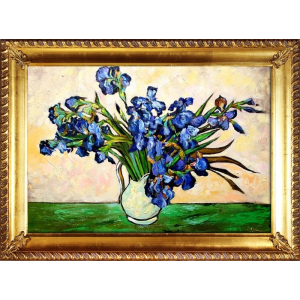 Obraz wazon z irysami Vincent van Gogh 75x105cm