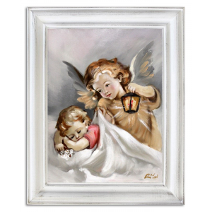 Obraz aniołki chrzest komunia 37x47cm