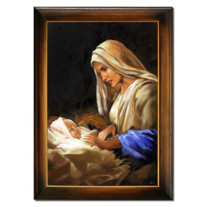 Obraz matka Boska z dzieciątkiem 76x106cm