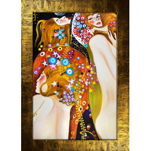 Obraz Gustav Klimt Węże wodne 77x107cm