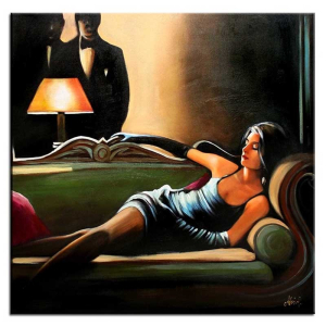 Obraz Jack Vettriano "Along Came a Spider" 120x120cm